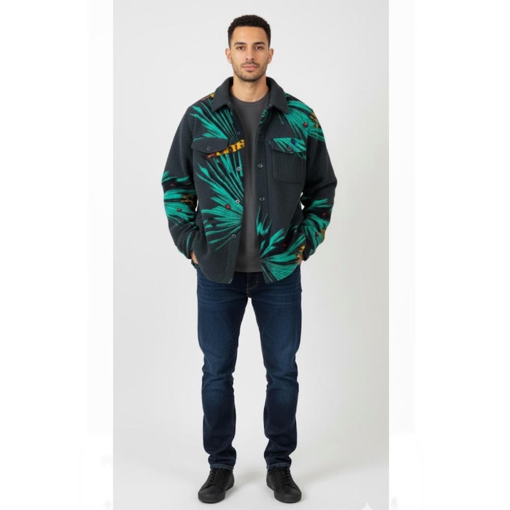 Nike Men’s LeBron James Fleece Button Up Jacket Size XL DA6707-070